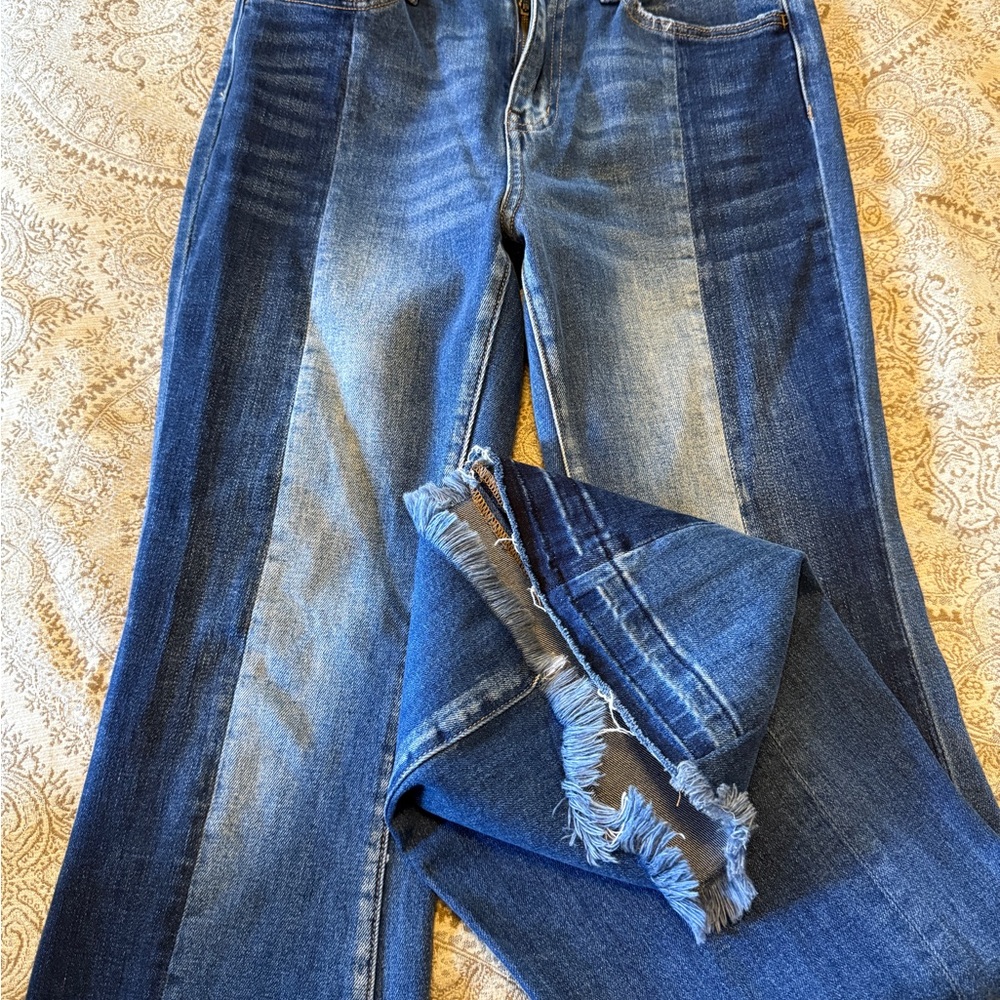 Vervet by Flying Monkey Patchwork Flare Jeans | S… - image 6